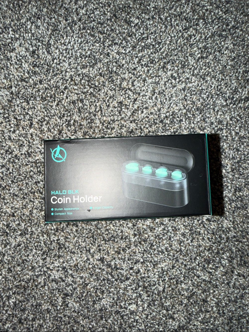 Halo Coin Holder - Black with Mint Accents